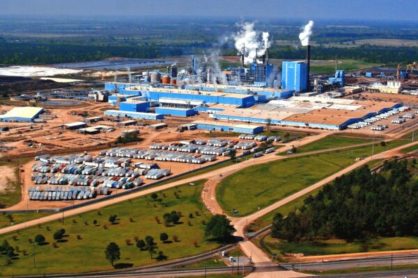 Aerial view of Domtar's Ashdown Mill in southwest Arkansas