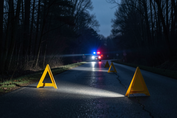 Generic nighttime police investigation scene