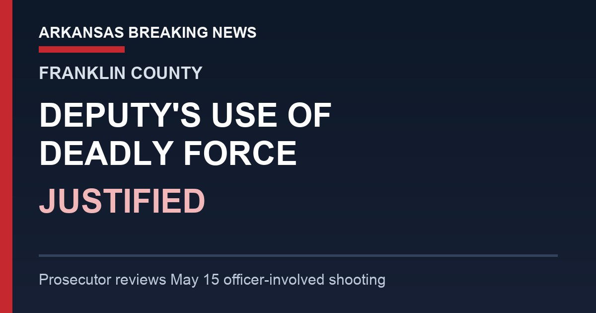 Graphic: Prosecutor finds Franklin County deputy use of deadly force justified