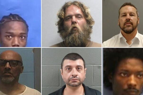 Booking photos of Kavontae Wilburn, Timothy John Neal, Jason Carney, Phillip McDaniel, Brandon Lara and Omarion Hatchett