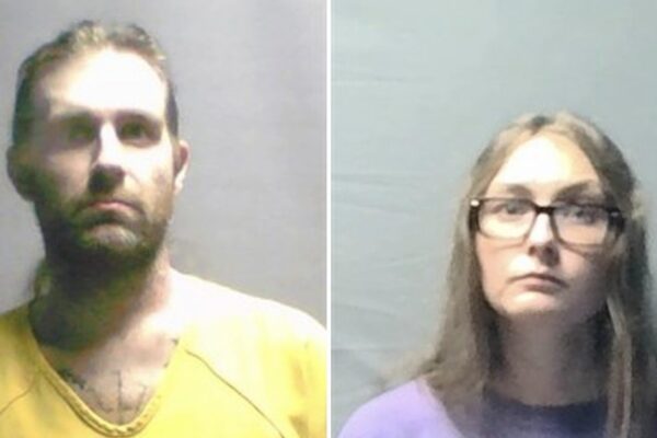 Booking photos of Brandon Lee Britten and Sierra Dawn Britten