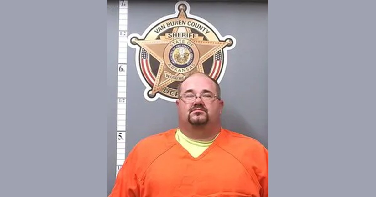 Booking photo of Matthew Wayne West of Conway, Van Buren County Sheriff's Office